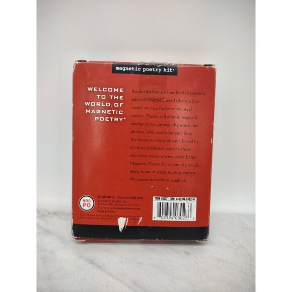 Magnetic Poetry Kit Red Hot Words 2007 Refrigerator Magnet Messages - Picture 10 of 10